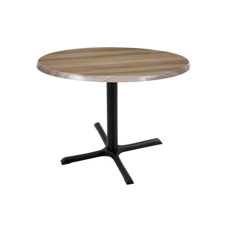 HOLLAND BAR STOOL CO 30" Tall In/Outdoor All-Season Table, 30" dia. Natural Top OD211-3030BWOD30RNat